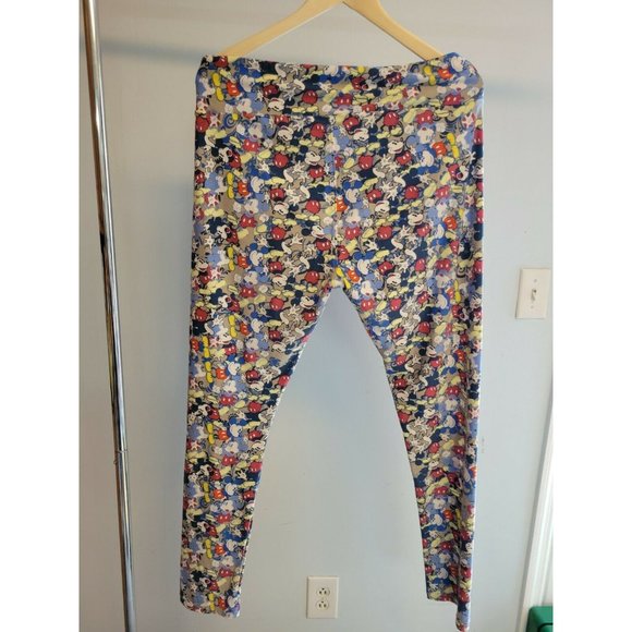 LuLaRoe Disney TC Leggings w/ vintage Mickey Mouse unicorn - Picture 8 of 8